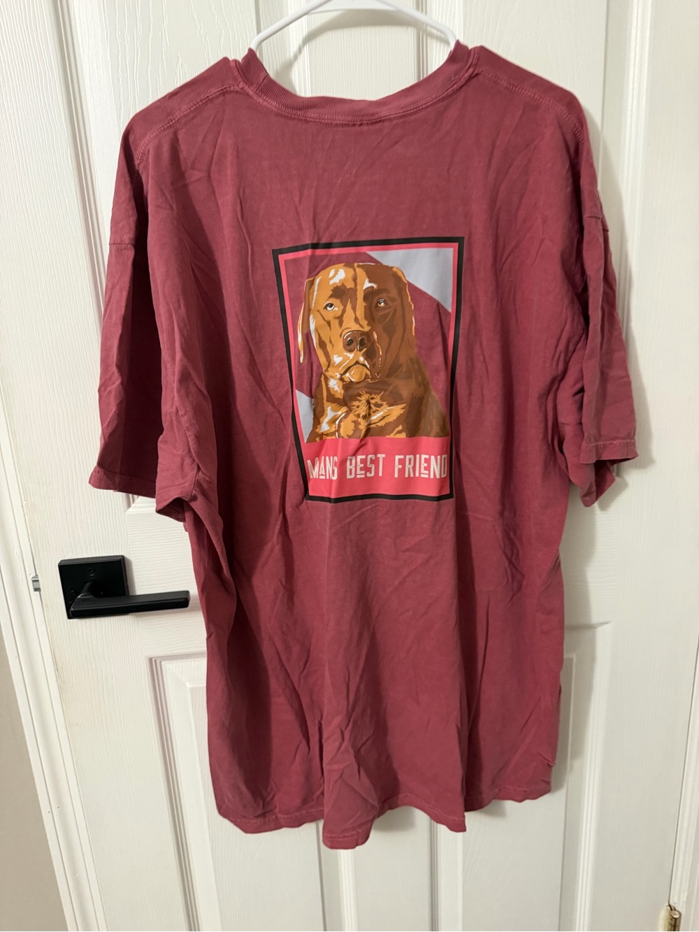 Mens Pocket T‑Shirt — Dusty Red